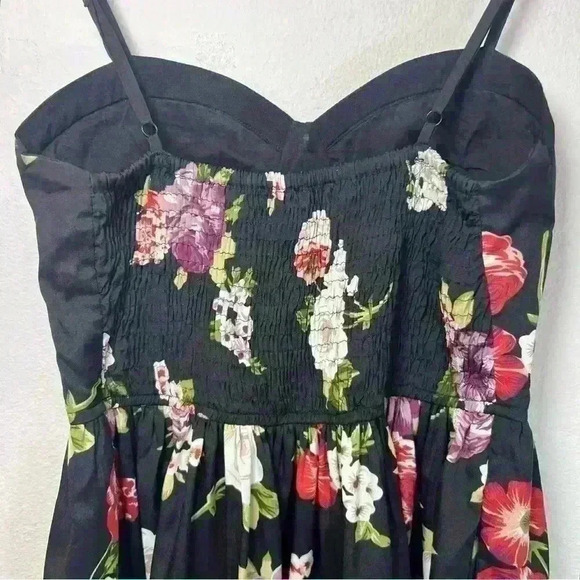 Band of Gypsies Black Floral Mini Dress with Pockets Size XS - Picture 10 of 15
